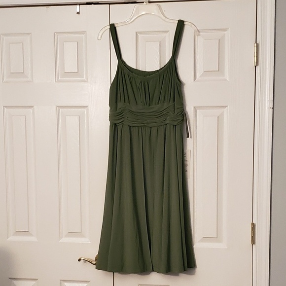 sage green cocktail dress